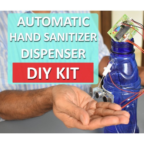 Ultrasonic Sensor Based Automatic Hand Sanitizer kit